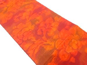 花更紗模様織り出し　名古屋帯